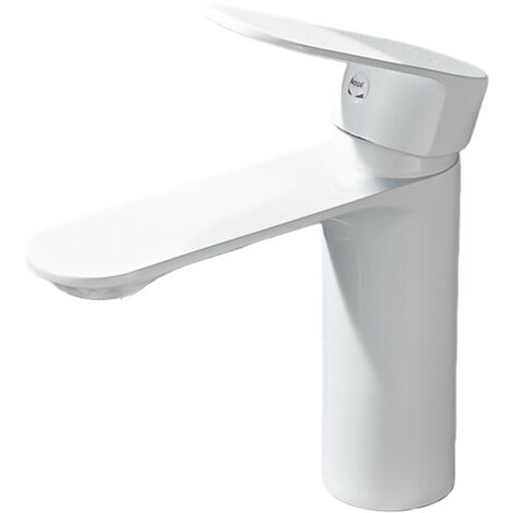 Robinet de lavabo en cuivre complet avec surface en forme de petite lune pour salle de bain et lavabo - Alovez