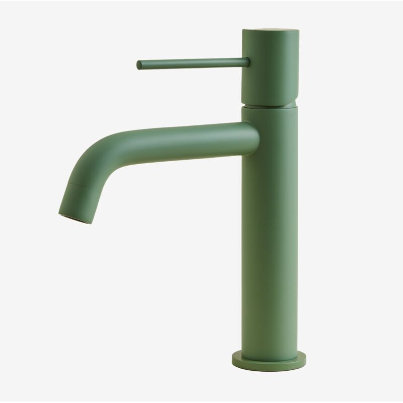 Sklum - Robinet de lavabo en laiton Orveta Herbe verte ↑20 cm