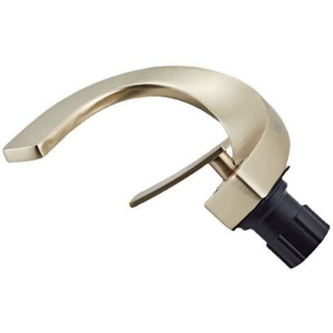 robinet de lavabo en or brossé, robinet de salle de bain moderne, robinet au design élégant, laiton