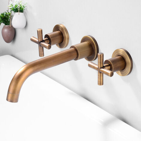 Robinet de Lavabo Encastré, Finition Cuivre