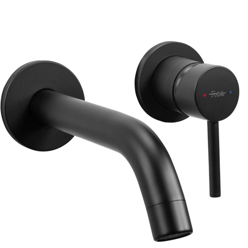 Robinet de lavabo encastré REA owen black + box