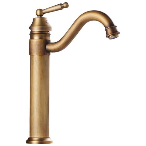 Robinet de lavabo, finition en laiton pour un style antique - RW