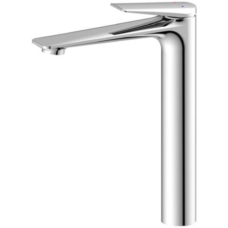 Robinet de lavabo haut tout cuivre, design élégant, double commande, chromé