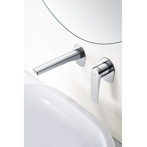 Robinet de lavabo monocommande  Modèle DELOS  Couleur gris finition chromée [ IMEX® ]