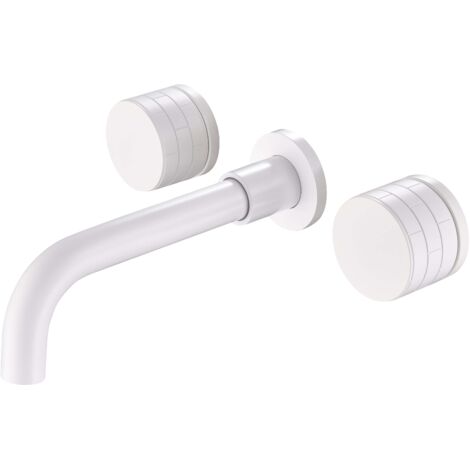 Robinet de lavabo mural 052 en laiton blanc collection Argolide