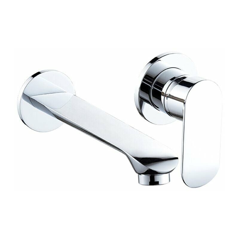 Vuszr - Robinet de lavabo mural chromé Robinet de baignoire Mitigeur mural Robinet de lavabo mural Robinet de salle de bain, Split, Noir