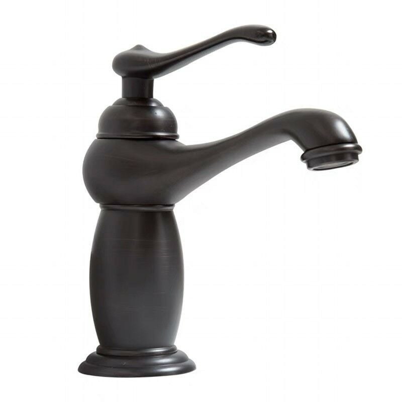 Gotrays - Robinet de lavabo noir en laiton avec céramique