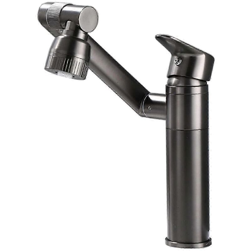 Robinet de lavabo pivotant à 360°, lavabo, robinet de salle de bain à trou unique, robinet de salle de bain à trou unique