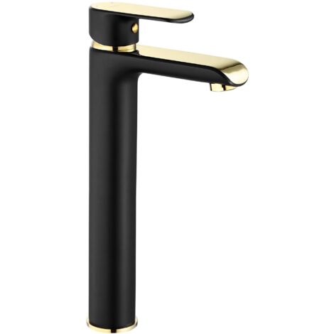 ROBINET DE LAVABO REA BLOOM BLACK GOLD HAUT