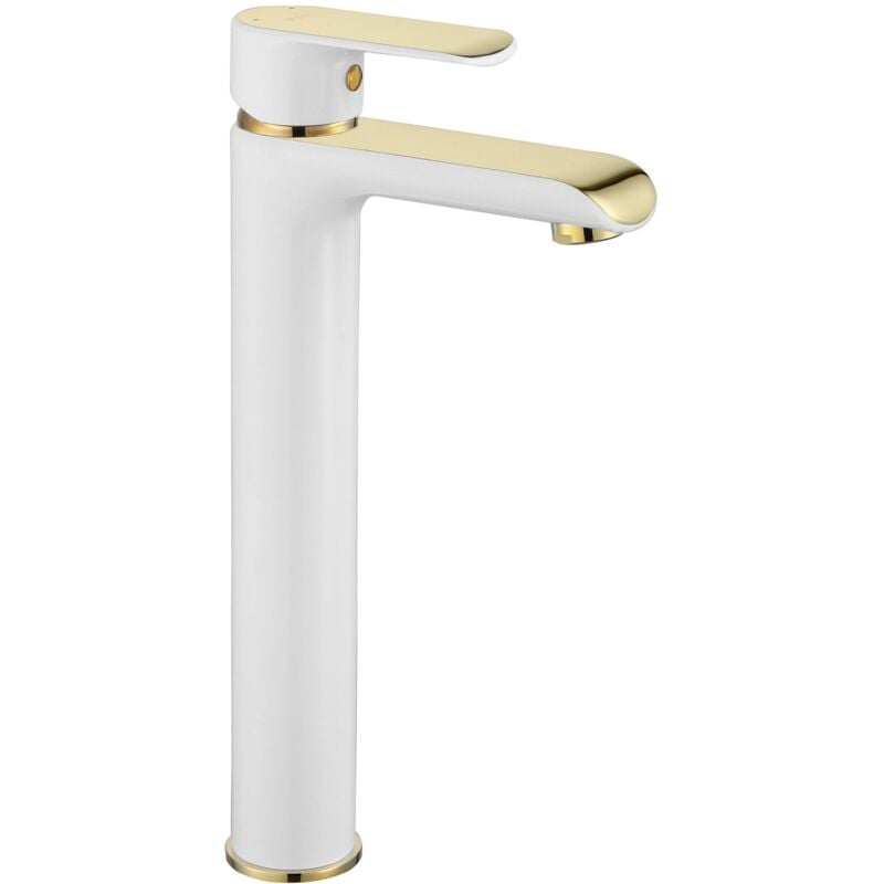 Robinet de lavabo REA bloom white gold haut