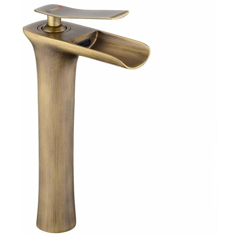 Robinet de lavabo REA laguna antique brush gold high