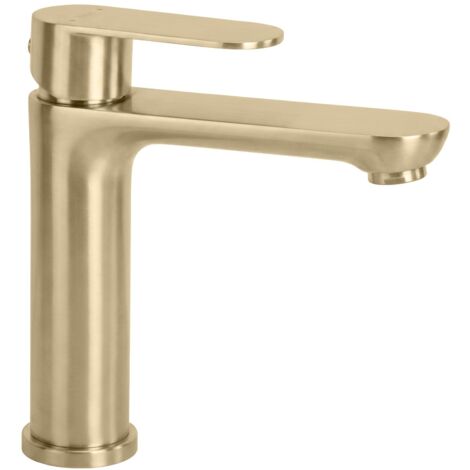 Robinet De Lavabo Rea Logan Low Brush Gold