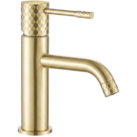Robinet De Lavabo Rea Lungo Low Brush Gold