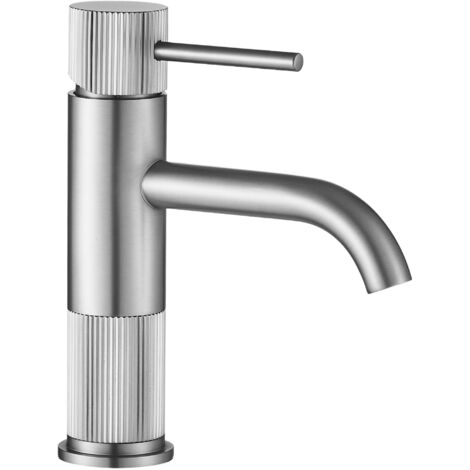 Robinet De Lavabo Rea Lungo Stripe Brush Steel