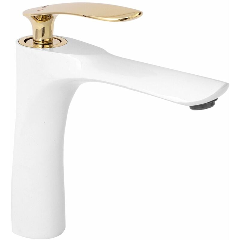 Robinet de lavabo REA orbit white gold low
