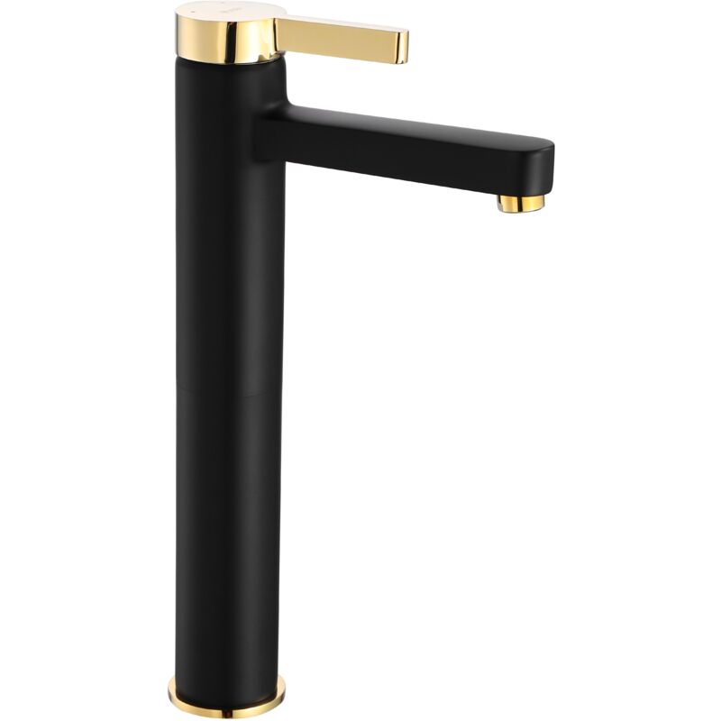 Robinet de lavabo REA polo black gold haut