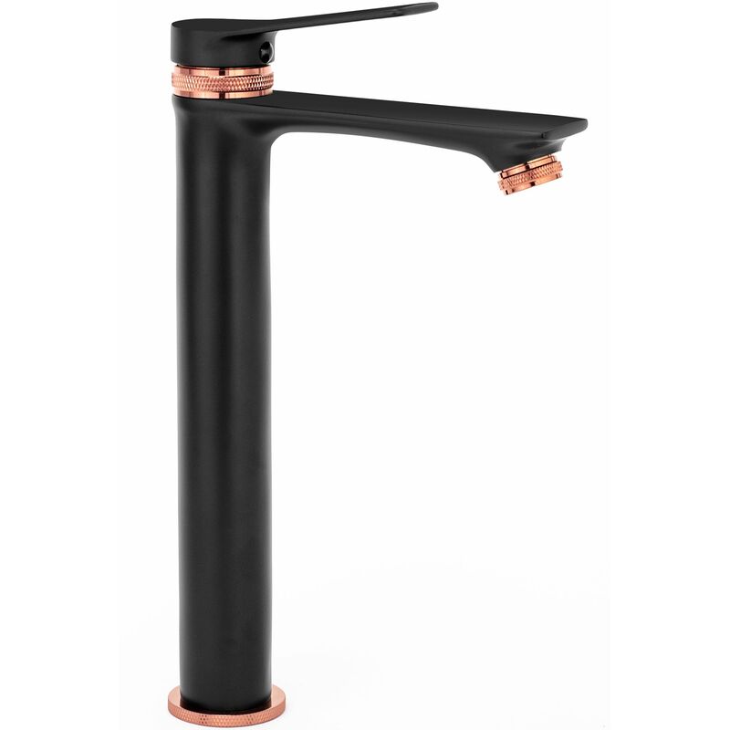 Robinet de lavabo REA viral black / rose gold high