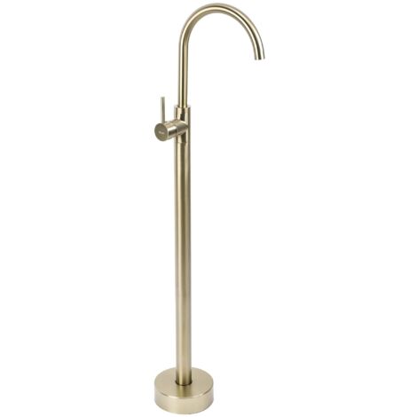 Robinet De Lavabo Sur Pied Rea Lungo Brush Gold