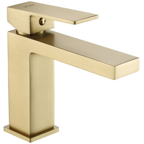 Robinet de lavabo sur pied sans bouchon de vidange ARS OR BROSSÉ
