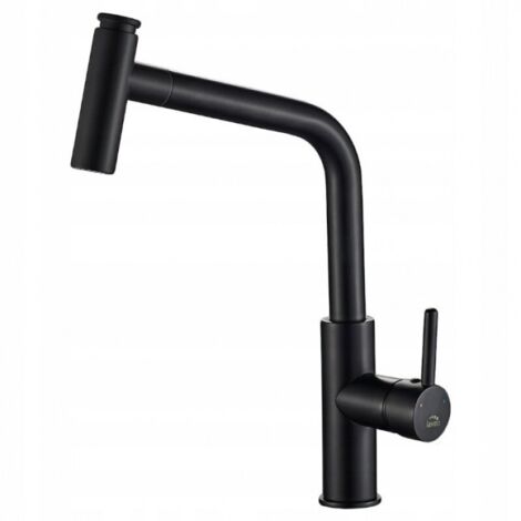 Robinet de lavabo sur pied TORO Laveo noir avec bec extractible