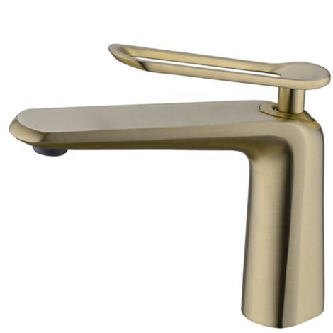 Robinet de lavabo sur plage 022 couleur or brossé collection Scamandre