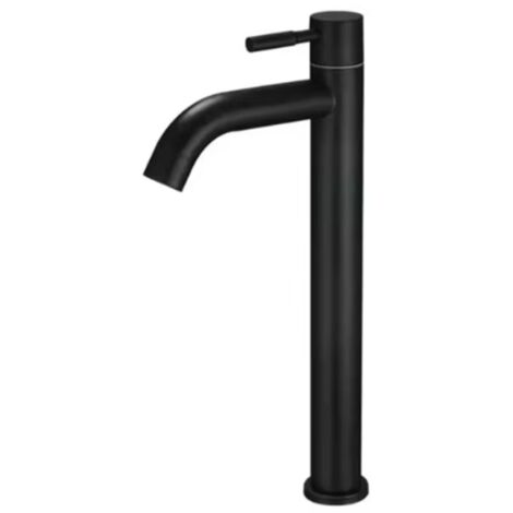Robinet de lavabo surélevé en laiton noir mat collection Céphise