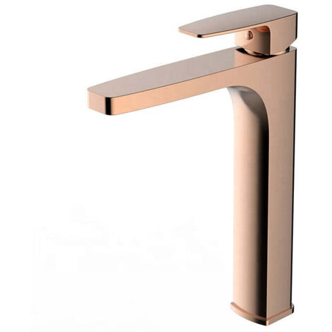 ROBINET DE LAVABO SURELEVE EN LAITON ROSE DORE COLLECTION PENEE
