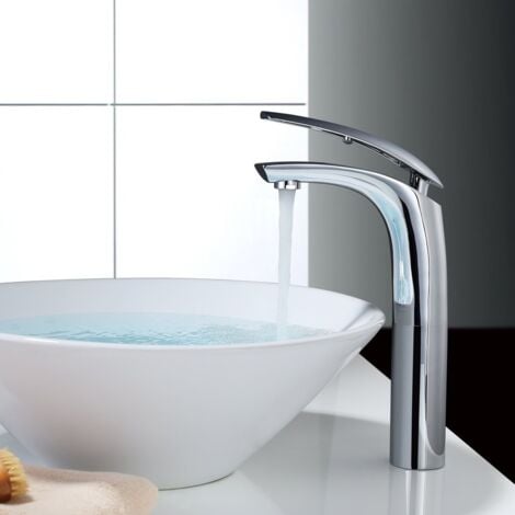 HQB® Robinet de Lavabo surelevé Mitigeur Chromé