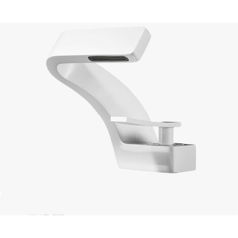 Robinet de lavabo tout cuivre, design luxueux doré avec effet cascade créatif, robinet monotrou pour lavabo, eau chaude et froide.