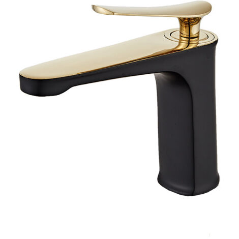 Robinet de Lavabo Vertical à Levier à Soulèvement pour Vasque Incrustée, Laiton Massif, Cartouche Céramique, Finition Chrome, Bec Anti-Éclaboussures-Alovez