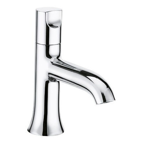 Robinet de lave-mains chromée manette cylindrique
