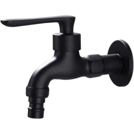 Robinet de machine à laver de style vintage, robinet de lavabo de salle de bain antirouille, multifonction, bronze noir