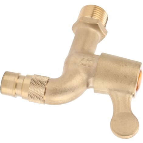 Robinet de Machine à Laver en Laiton avec Raccord G1/2" et Ouverture Spirale pour Plomberie