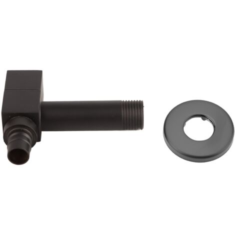 Robinet de Machine à Laver, Robinet D'eau Froide à Montage Mural Noir avec Filetage G1 2 pour Balcon, Vadrouille, évier, Bassin de Jardin (Robinet lave-linge 4 points)
