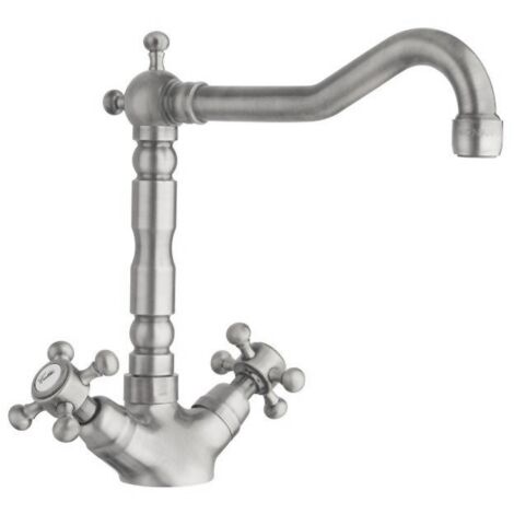 Robinet de mélangeur de cuisine ANTEA avec pulvérisation rétro, nickel brossé