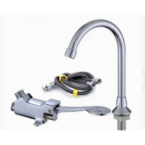 Robinet de pied pour laboratoire médical/évier de salle de bain, ensemble de robinets de lavage des mains de laboratoire, interrupteur à pédale