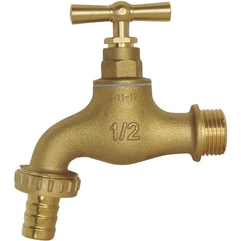 Robinet de puisage à potence brut - Mâle 1/2" - Raccord au nez 3/4
