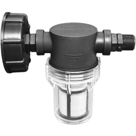 Robinet de raccordement pour réservoir d'eau de 1000 L, raccord pour tuyau d'arrosage avec filtre pour récupérateur d'eau de pluie, adaptateur pour réservoir d'eau IBC S60x6 (filetage extérieur 1/2 po