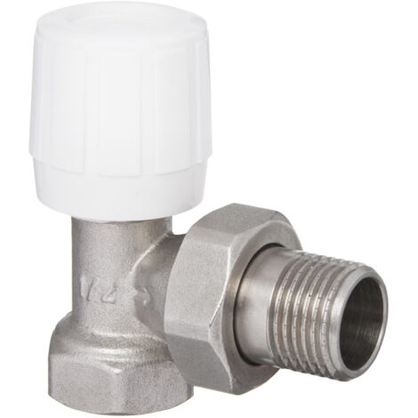 ROBINET DE RADIATEUR AVEC RACCORD POUR TUYAUX EN ACIER, COUDE 1/2 - H/CZ-50-K15