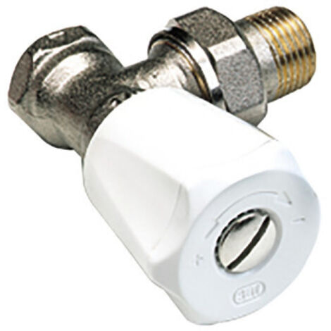 Comap – Robinet radiateur droit à visser – Filetage 3/4' femelle – Simple réglage – Laiton nickelé pour chauffage central