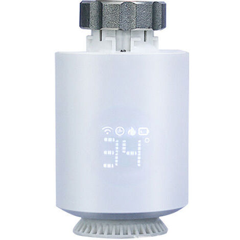 Robinet de radiateur intelligent, robinet de radiateur thermostatique intelligent programmable, thermostat de radiateur électrique connecté à Alexa/Google Assistant, compatible avec l'application Smar