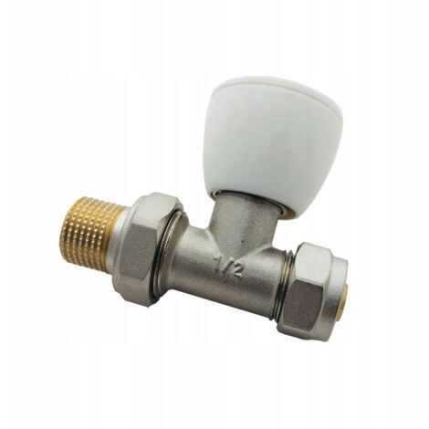ROBINET DE RADIATEUR PEX DROIT 16X1/2 ALIMENTATION