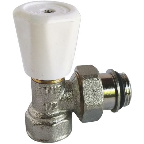 AYOR de radiateur simple réglage équerre 3/8" nickelé