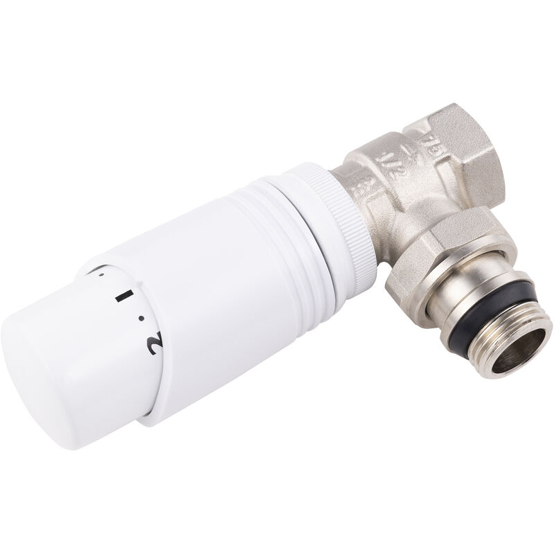 Noyon&thiebault - Robinet thermostatique équerre pour radiateur Laiton Nickelé