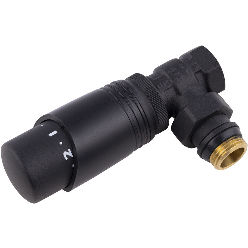 Robinet thermostatique équerre pour radiateur Noyon&thiebault Noir