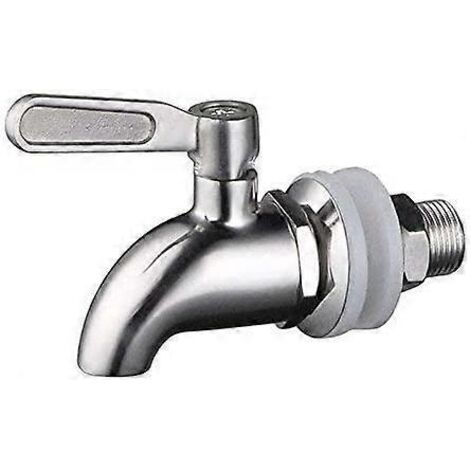 Robinet de rechange en acier inoxydable pour distributeur de boissons, compatible avec les fûts de brassage amateur, la fermentation du vin et la bière.