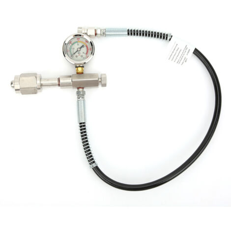 Robinet de Remplissage d'Air Haute Pression en Acier Inoxydable 347 Noir pour Conduites Extérieures
