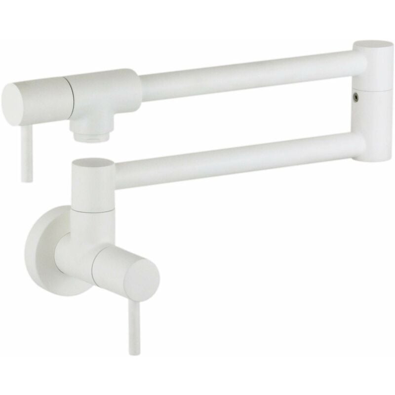 Nice Rubinetterie - Robinet de remplissage de pot articulé de couleur blanc mat Nice 290031BO Blanc mat