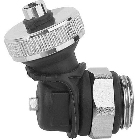 Robinet de remplissage et vidange DN05  auto-etanche laiton plastique sortie inclinee