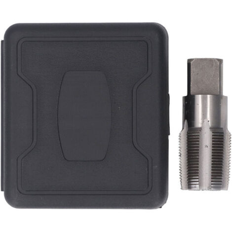 Robinet de Réparation de Filetage de Plomberie en Acier Rapide 1-1/4" NPT pour un Entretien Précis du Filetage, pour Plombiers et Mécaniciens, dans une Boîte de Rangement en Plastique